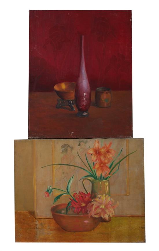 FRANCES PALOMA DEL MAR (American, 1869-1957). STILL LIFE IN YELLOW and STIL