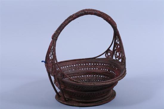 THAI LACQUERED FRUIT BASKET, Late 19th/ early 20th century. - 18 in. high.