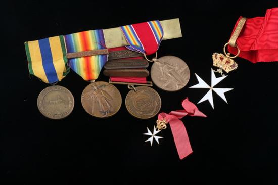 NINE U.S. AND OTHER WWI AND WWII MILITARY MEDALS,