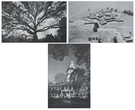 MARION E. WARREN (American, 1920-2006). STATE HOUSE, ANNAPOLIS; WYE OAK, WY