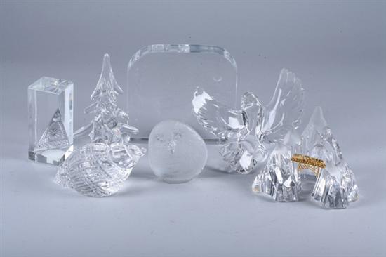 SEVEN EUROPEAN AND OTHER GLASS PAPERWEIGHTS. - 5 3/4 in. high.