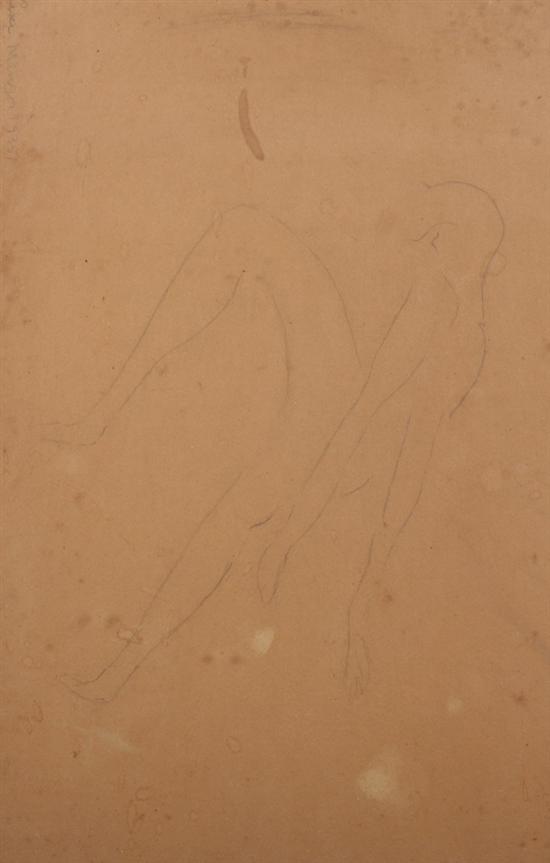 LISA MANGOR (American, 20th century). FIGURE STUDY, signed and dated 1935 l