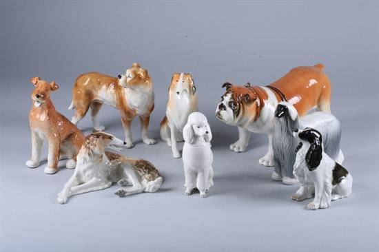 LARGE COLLECTION RUSSIAN AND CONTINENTAL PORCELAIN DOGS. 20th century. - 13