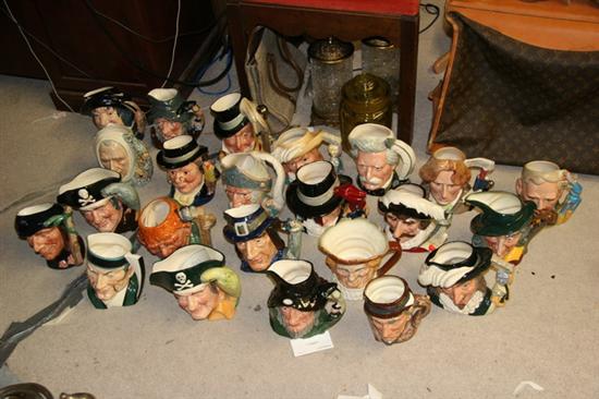 23 ROYAL DOULTON CHARACTER JUGS OF LITERARY CHARACTERS AND AUTHORS. - 8 in.