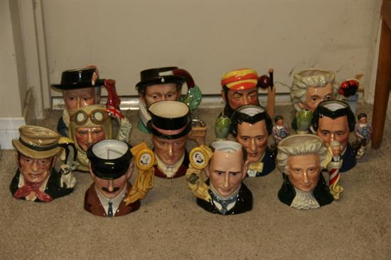 ELEVEN ROYAL DOULTON CHARACTER JUGS OF INTELLECTUALS, EXPLORERS, INVENTORS