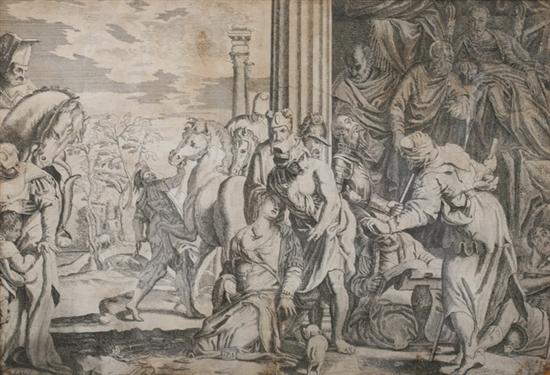 AFTER PAOLO VERONESE (Italian, 1528-1588). MARTYDOM OF ST. JUSTINE, etching