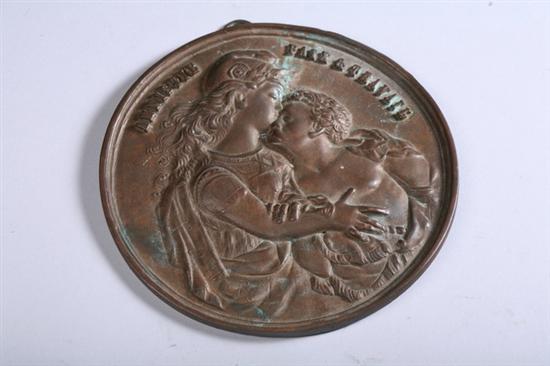 FRENCH BRONZE MEDALLION AMNESTIE, PAIX & TRAVAIL, Circa 1871, unsigned. - 6