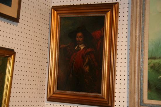 CONTINENTAL SCHOOL (20th century). CAVALIER, oil on canvas boardC.