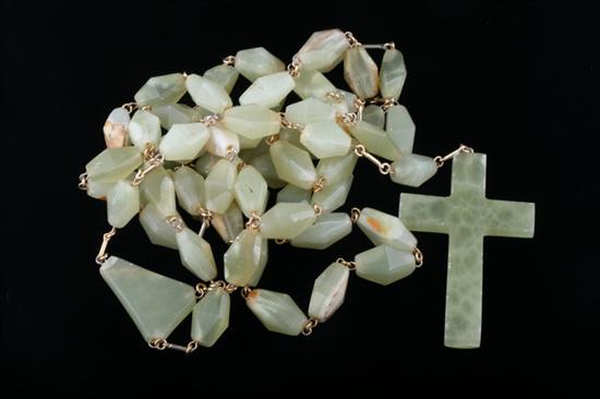 GREEN ONYX BEAD ROSARY.