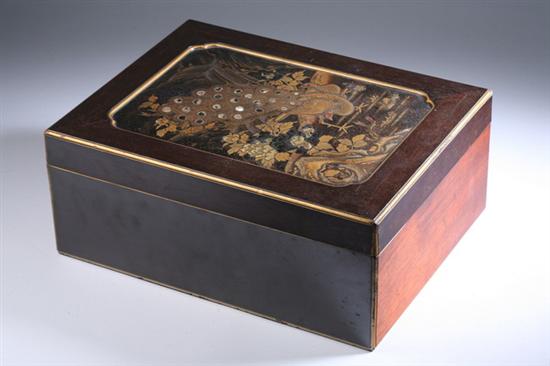 JAPANESE LACQUER BOX, Meiji period. - 15 1/2 in. x 11 3/4 in.