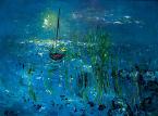 Description: Heritage Auctions (HA.com) - Sailboat in the Moonlight