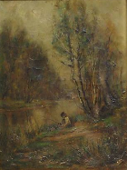 Description: Samuel T. Freeman & Co - Fishing in a Creek