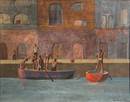 Description: Bonhams & Butterfields San Francisco - Untitled (Men in boats along a canal), 1971