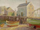 Description: John Moran Auctioneers - Sunday on Provincetown Wharf