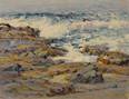 Description: Bonhams & Butterfields San Francisco - The dancing sea, Mussel Rocks, Laguna Beach, 1923