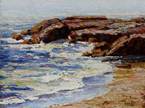 Description: John Moran Auctioneers - Waves and Rocks, Laguna