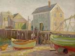 Description: John Moran Auctioneers - Sunday on Provincetown Wharf