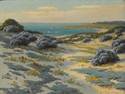 Description: Bonhams & Butterfields San Francisco - Bush lupine and poppies, sand dunes, Monterey