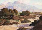 Description: Bonhams & Butterfields San Francisco - Sunset Glow across a Desert Landscape