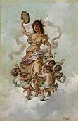 Description: Bonhams New York - The muse of music with dancing putti