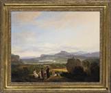 Description: Description: Christie's Zurich - Paysage savoyard avec personnages et rive, 1816