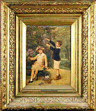 Description: Galerie Moderne - Enfant jouant dans un Parc
