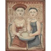 Description: Sotheby's London, New Bond Street - DUE DONNE CHE MANGIANO UN GELATO