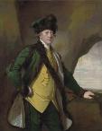 Description: Christie's London, King Street - Portrait of John Whetham (1731-1781), of Kirklington, three-quarter-length, in a bottle-green fur-lined jacket, yellow waistcoat and fur hat, a spear in his left hand, in a rocky landscape