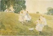 Description: Christie's New York, Rockefeller Center - Playing on the Hillside