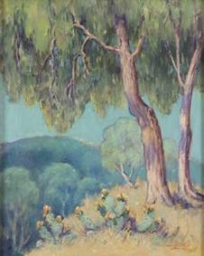 David Dike Fine Art - Cactus on a Hillside, 1935