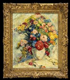 Description: Stair Galleries - Still Life with Flowers