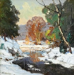 Description: Description: Samuel T. Freeman & Co - RIVER IN A WINTER LANDSCAPE