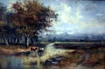 Description: Point Pleasant Galleries - Cattle with Stream
