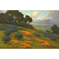Bonhams & Butterfields San Francisco - A Landscape with Poppies and Lupine