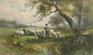 Bonhams & Butterfields San Francisco - A Shepherd, His Dog, and His Flock