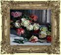 John Moran Auctioneers - Roses in glass vase