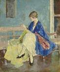Description: Christie's New York, Rockefeller Center - Blue Kimono