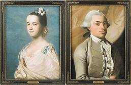 Northeast Auctions - PAIR OF BUST-LENGTH PASTEL PORTRAITS OF MR. AND MRS. JOSEPH GREENE, 1767