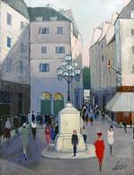 Description: Palm Beach Modern Auctions - Large urban painting