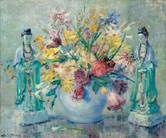 Description: Description: Description: Samuel T. Freeman & Co - Still Life with Oriental Figurines
