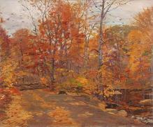 Description: Alderfer Auction Company - Wooded autumn landscape